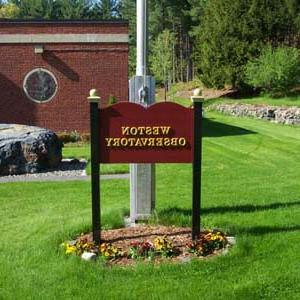 Weston Observatory sign